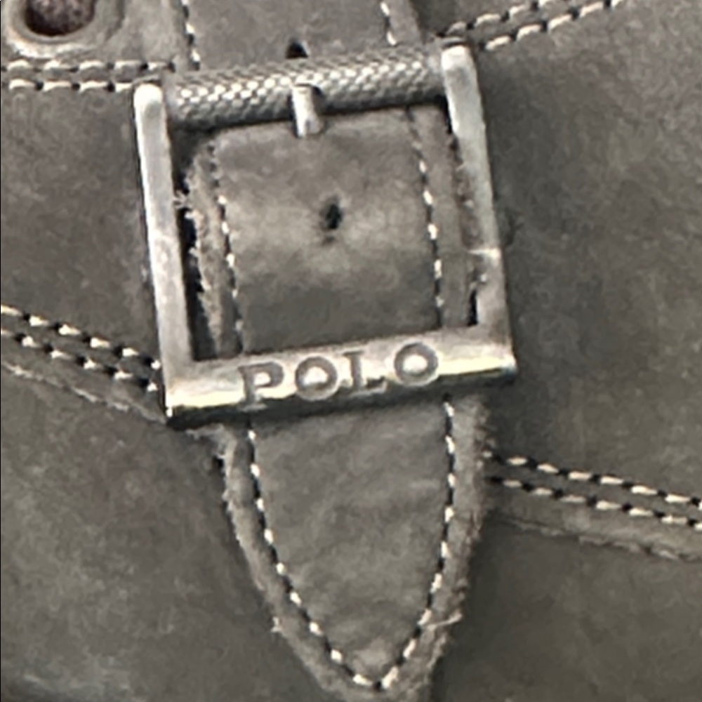 POLO Ralph Lauren Ranger Embroidered Polo Bear Brown Lace up Suede Boot Size 3 - Picture 14 of 16